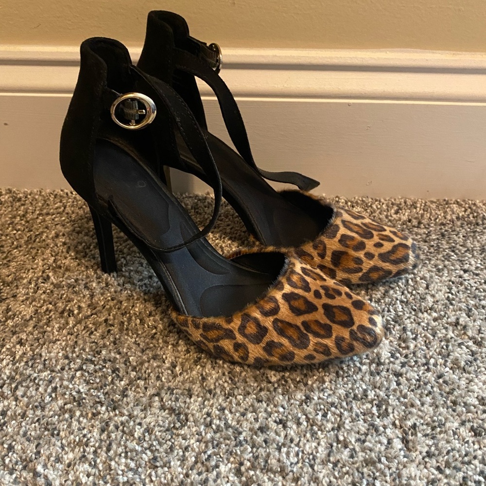 Leopard print women’s heels